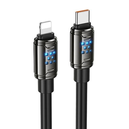 Кабель Lightning to Type-C (PD), HOCO, U143, 1.2м, цвет черный