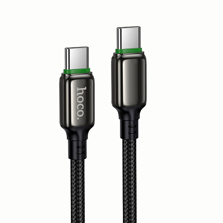 Кабель Type-C на Type-C, HOCO, X127, 1м, 60W, оплетка, черный