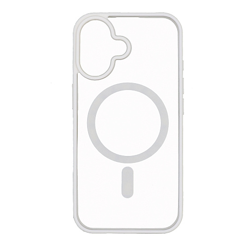 Чехол силиконовый для iPhone 16, Магнитный (MagSafe), X-CASE, белый