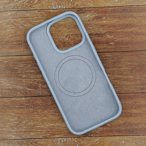 Чехол-накладка для iPhone 16 Pro Max, Silicon Case, магнитный (MagSafe), без лого, X-CASE, светло-голубой