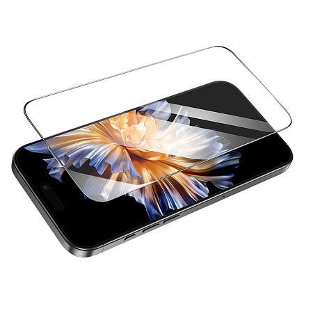 Защитное стекло для iPhone 16 Pro, A34 Slim, HOCO, Full screen HD tempered glass 0.2mm, черное