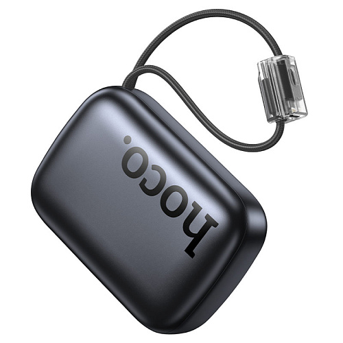 Универсальный Доп. Аккумулятор 20000mAh, Q55, HOCO, выход 1 USB (22.5W) + 1 PD (20W), кабель: Type-C, Lightning, серый