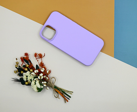 Чехол - накладка для iPhone 11, Silicon Case, без лого, сиреневый