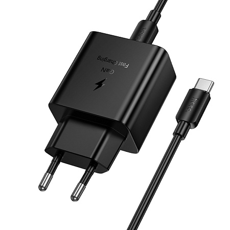 Сетевое зарядное устройство, 1 PD 45W (N77), HOCO,Type-C to Type-C, черный