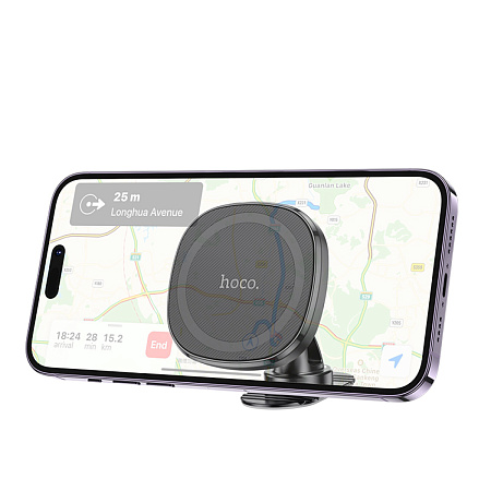 Держатель автомобильный на стекло/торпеду магнитный с Magsafe, H35, HOCO, черный