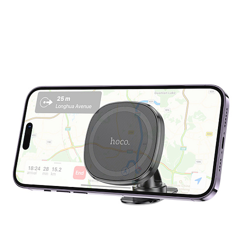 Держатель автомобильный на стекло/торпеду магнитный с Magsafe, H35, HOCO, черный