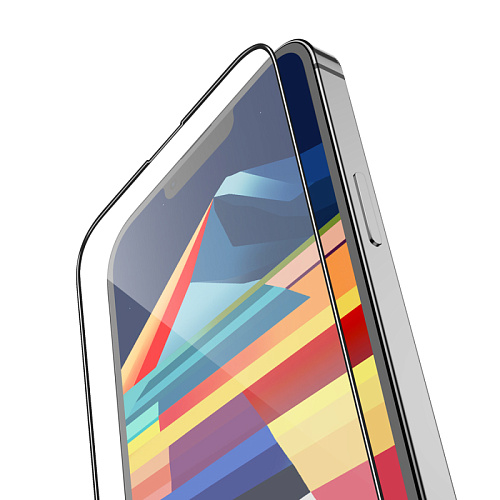 Защитное стекло для iPhone 15 Plus/16 Plus, A12 Plus, HOCO, 3D full screen HD tempered glass, черное