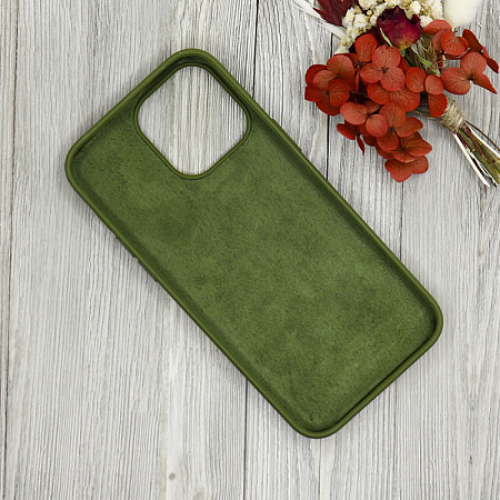 Чехол-накладка для iPhone 14 Pro Max, Silicon Case, без лого, хаки