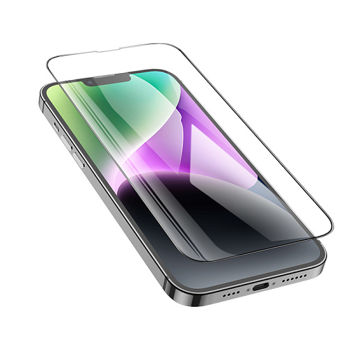 Защитное стекло на iPhone 13 Pro Max (6.7)/14 Plus, G16, HOCO, Guardian shield serie, черное
