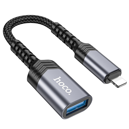 Переходник с Lightning (папа) на USB-A (мама), HOCO, UA24