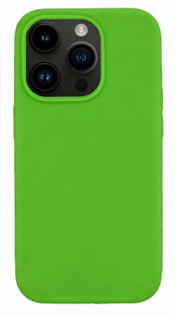 Чехол-накладка для iPhone 14 Pro, Silicon Case, без лого, ярко-зеленый