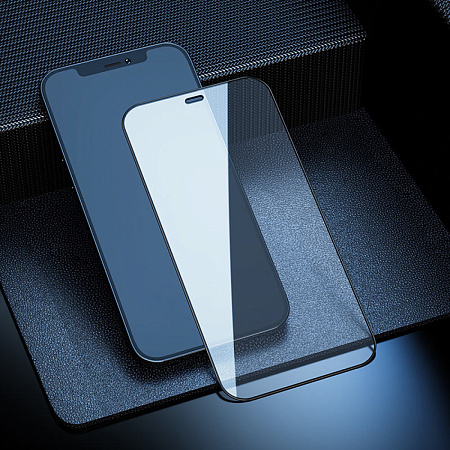 Защитное стекло на iPhone 12 Pro Max (6.7) A19, HOCO, Shatterproof ultra-fine edge full screen HD tempered film, черное
