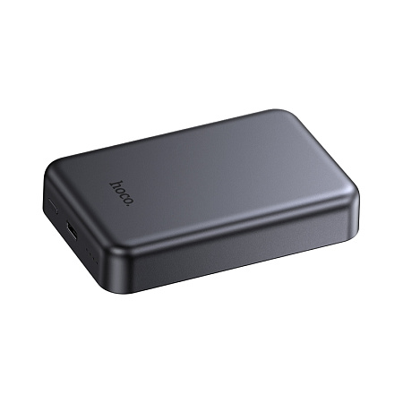 Универсальный Доп. Аккумулятор 10000mAh, J160A, HOCO, 1 PD 20W, беспроводная зарядка (MagSafe), серый