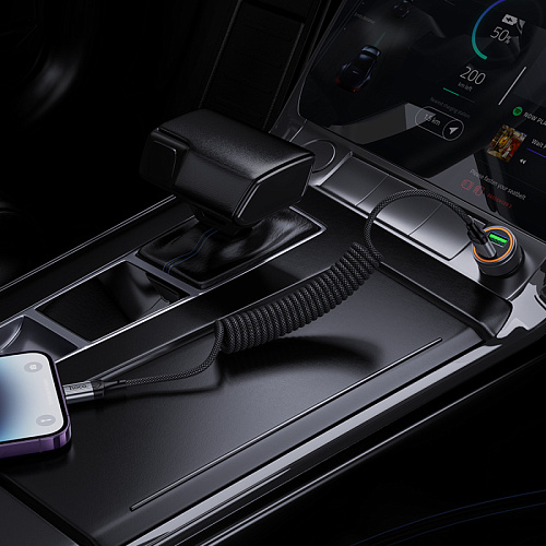 Кабель Lightning to Type-C (PD), HOCO, X121, 1.5 метра, PD 27W, витой, цвет черный