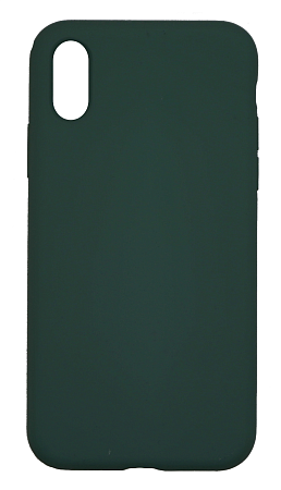 Чехол-накладка для iPhone X/XS, Silicon Case, без лого, зеленый лес