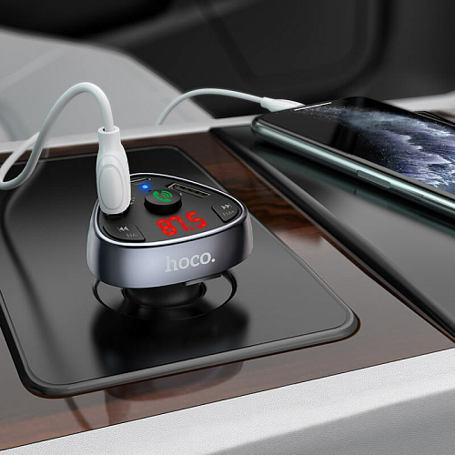 Bluetooth FM модулятор, E51, HOCO, черный