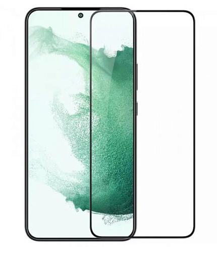 Защитное стекло на Samsung Galaxy S22 Plus/S23 Plus, полный клей, черное, X-CASE