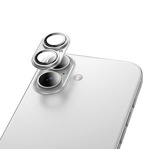 Защитное стекло для iPhone 17, V16, HOCO, на заднюю камеру, алюминий, серебряный