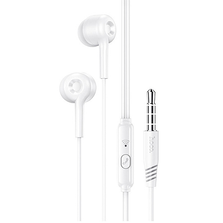 Проводные наушники M82, La musique universal earphones, HOCO, вакуумные с микрофоном, белые
