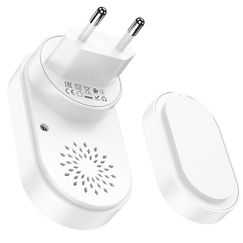 Беспроводной дверной звонок HI25, HOCO, расстояние работы: 150m, белый