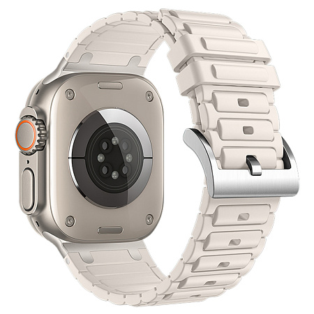 Ремешок на руку для Apple Watch 38/40/41/42 мм, HOCO, WA35, силиконовый, белый