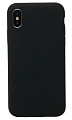 Чехол-накладка для iPhone XS Mas, Silicon Case, без лого, черный