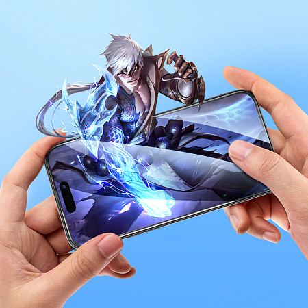 Защитное стекло для iPhone 14 Pro Max, G9, HOCO, Full screen HD tempered glass, черное