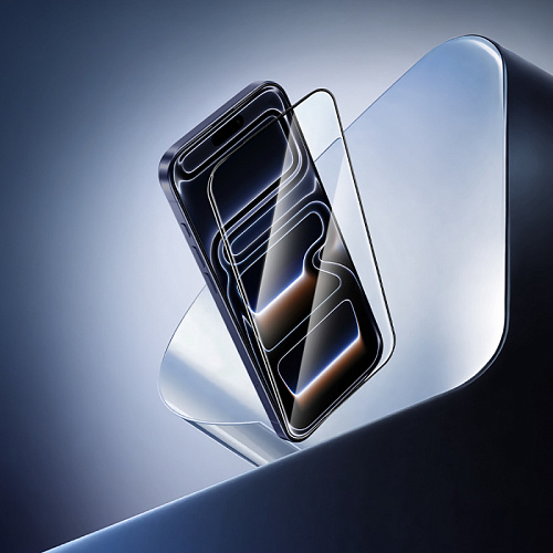 Защитное стекло для iPhone 17 Pro, G16, HOCO, Guardian shield series full-screen 5D large arc tempered glass, черное