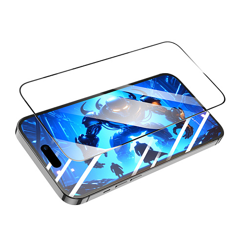 Защитное стекло для iPhone 14 Pro, G777, HOCO, anti-static, черное