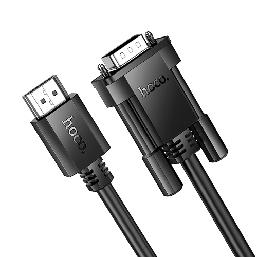 HDMI-VGA кабель, HOCO, US12, HD, 2м, черный