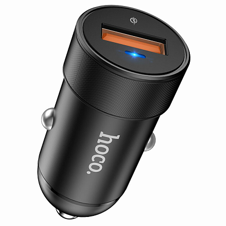 Автомобильное зарядное устройство, 1 USB 18W, QC3.0 (Z32A), HOCO, черный