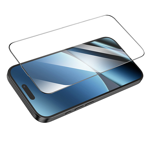 Защитное стекло для iPhone 16 Pro/17, G777, HOCO, anti-static, черное