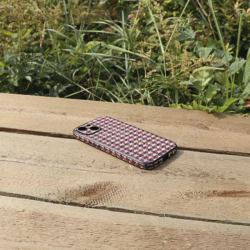 Чехол силиконовый для iPhone 14 (6.1), Плетеный, DU DU, красный