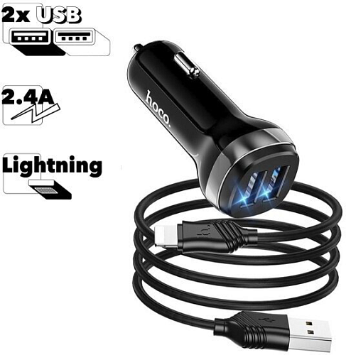   , 2 USB 2.4A (Z40), usb cable lightning, HOCO, 