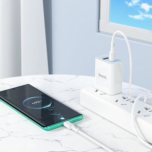 Кабель Type-C на Type-C, HOCO, X83, 1м, 60W, белый