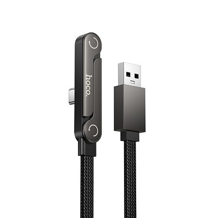 USB Кабель Type-C, HOCO, U150, 1.2м, 3A, с подставкой, черный