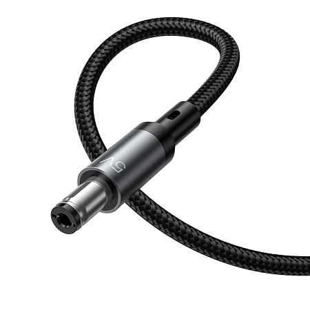 Кабель USB-A на круглое отверстие 5.5 * 2.5/5.5 * 2.1, 5V, X129, HOCO, заряжать настольные лампы, бритвы и т.д., черный