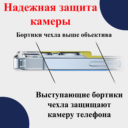 Чехол силиконовый для iPhone 12/12 Pro, Магнитный (MagSafe), X-CASE, прозрачный