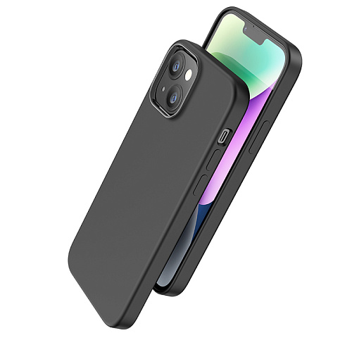 Чехол для iPhone 15 Plus, Silicone case, Магнитный (MagSafe), Pure series, HOCO, черный
