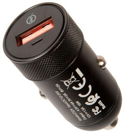 Автомобильное зарядное устройство, 1 USB 18W, QC3.0 (Z32A), HOCO, черный