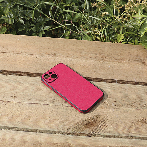 Чехол силиконовый для iPhone 14 (6.1), экокожа, DU DU, красный