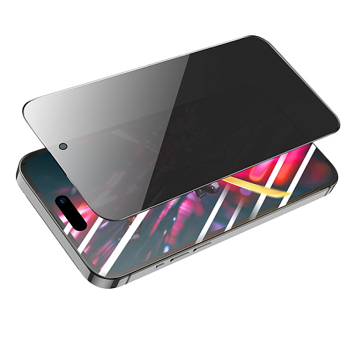 Защитное стекло для iPhone 15 Pro, A34 Plus, HOCO, Антишпионское стекло, черное