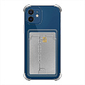 Чехол силиконовый для iPhone 12 (6.1), с карманом для карты, с защитой камеры, X-CASE, прозрачный