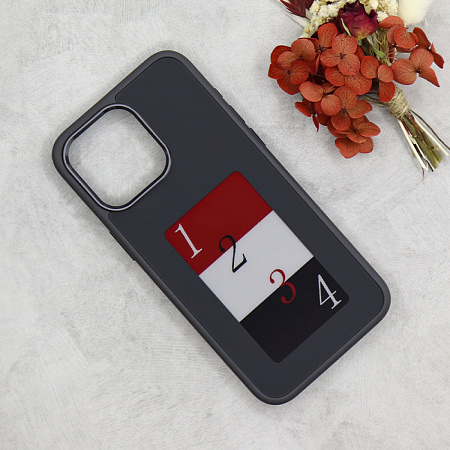 Чехол-накладка для iPhone 15 Pro, с экраном, без лого, X-CASE, черный