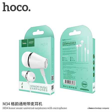   M34 Honor music Universal Earphone, HOCO,   ,hoco, 