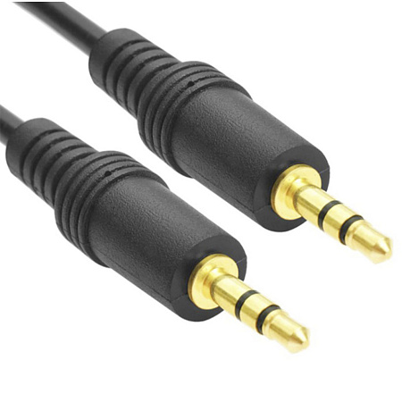 AUX Audio кабель 3,5 мм папа- 3,5 мм папа, 15 метров, цвет черный