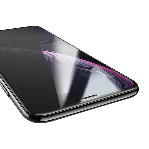 Защитное стекло на iPhone XR/11 (A13), HOCO, Shatterproof edges full screen anti-spy, черное