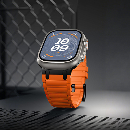 Ремешок на руку для Apple Watch 38/40/41/42 мм, HOCO, WA35, силиконовый, оранжевый
