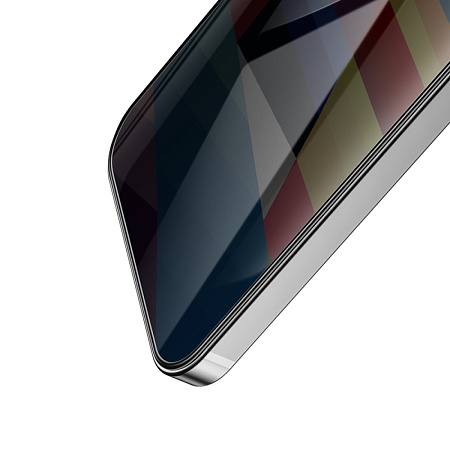 Защитное стекло для iPhone 15 Plus/16 Plus, A12 Pro, HOCO, Privacy Nano 3D full screen edges, черное
