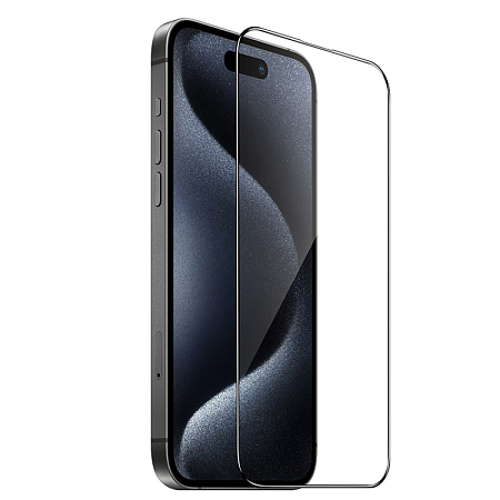 Защитное стекло для iPhone 15/16, G18, HOCO, Shield full screen HD tempered glass, черное